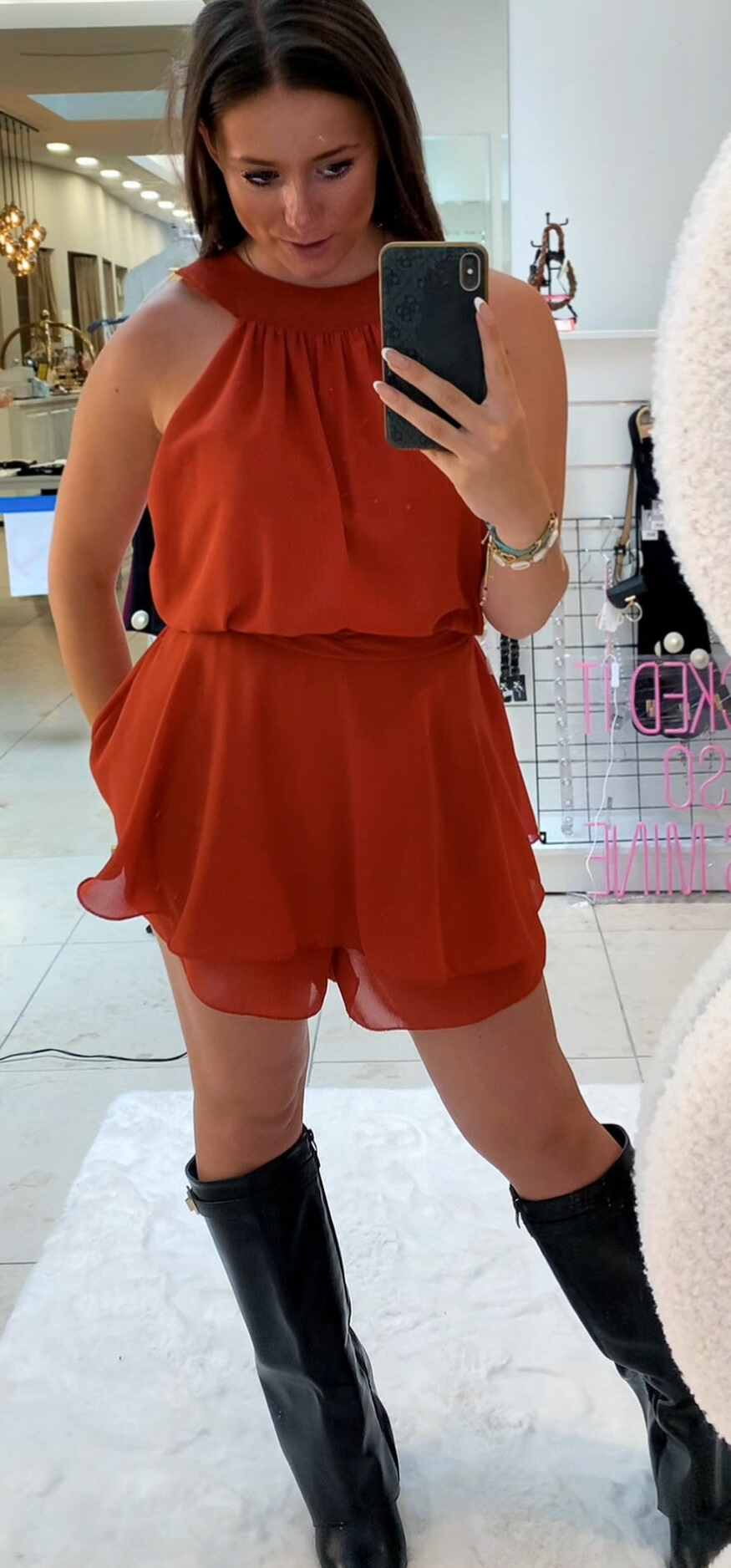Ilana playsuit oranje