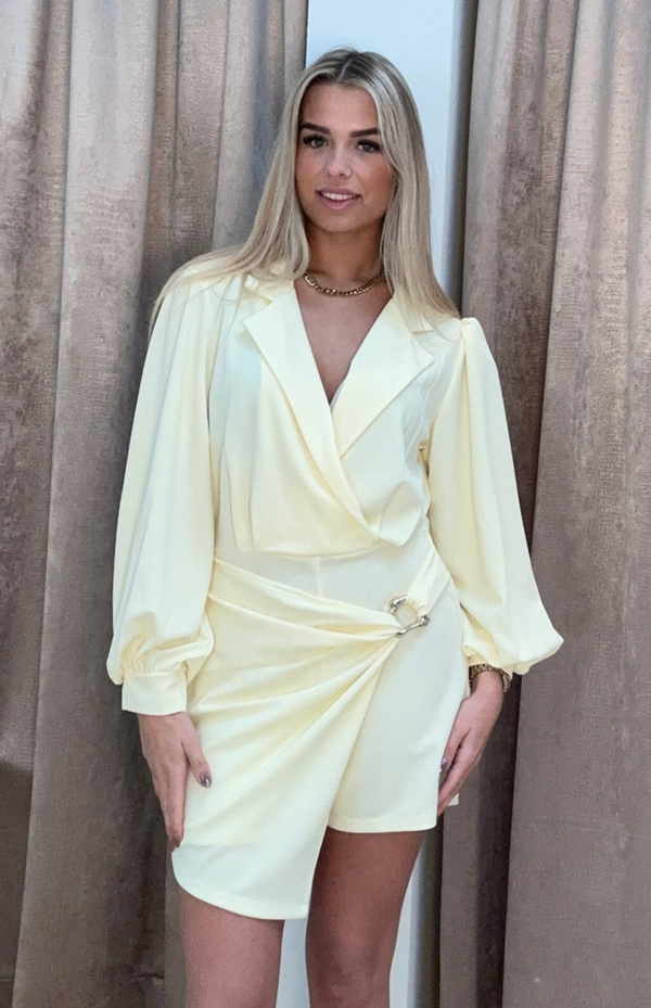 summer jumpsuit pastel geel