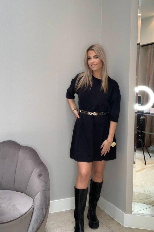 T-shirt dress black