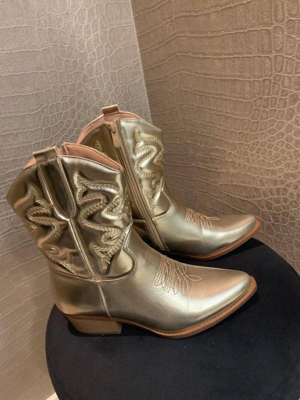 Cowboylaarzen gold kort