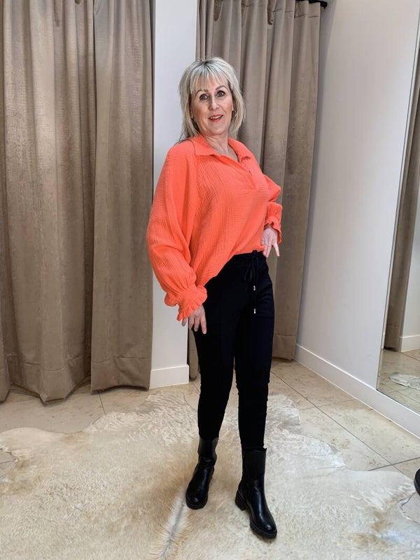 oranje blouse