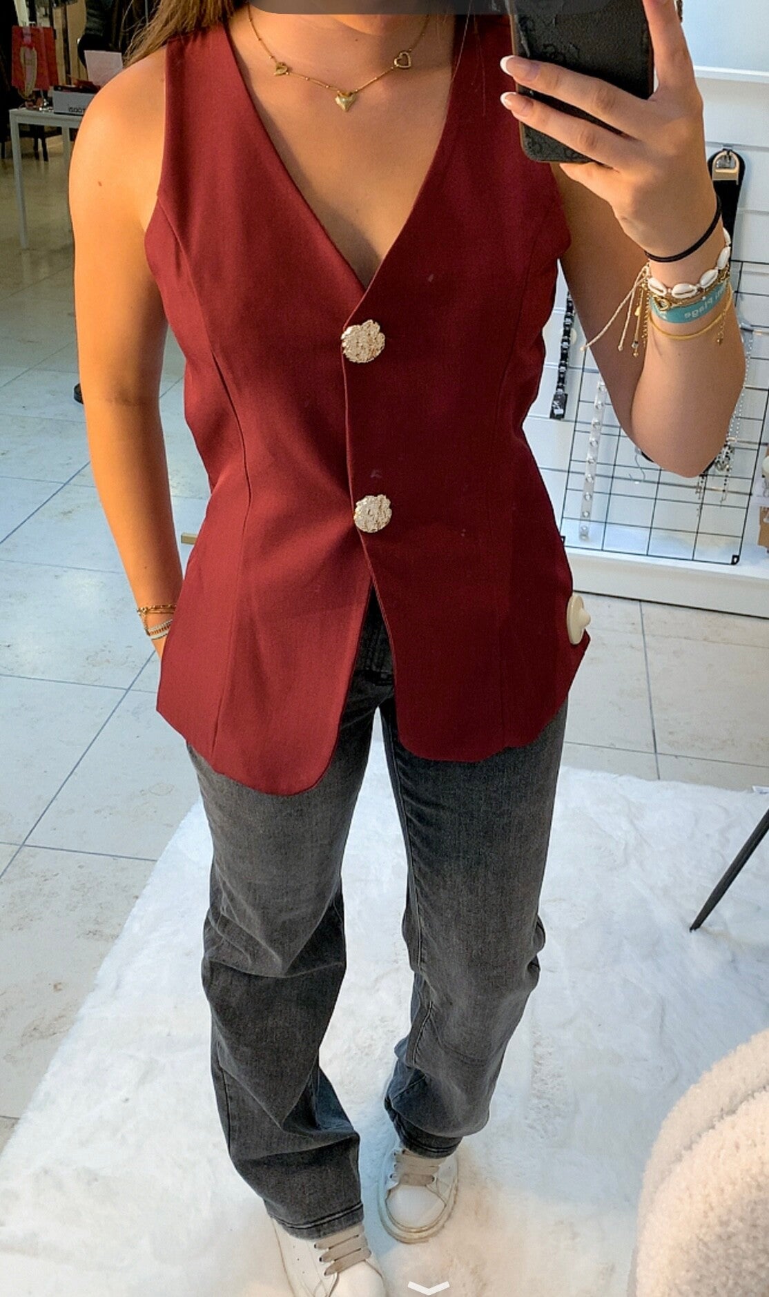 GILLET BORDEAUX ROOD