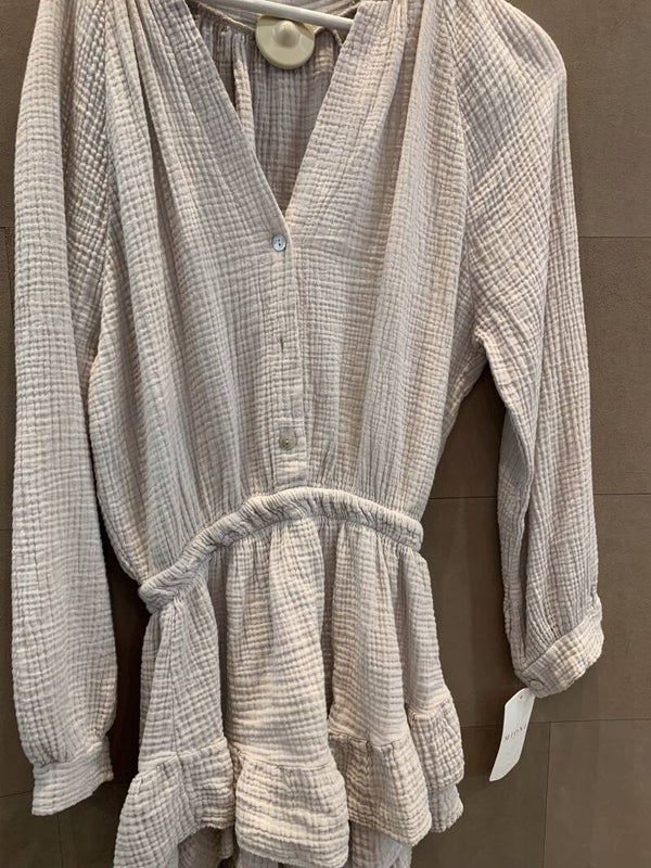 beige jumpsuit