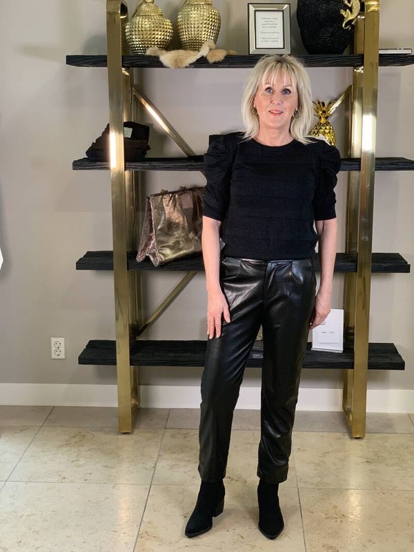 Pantalon leather look