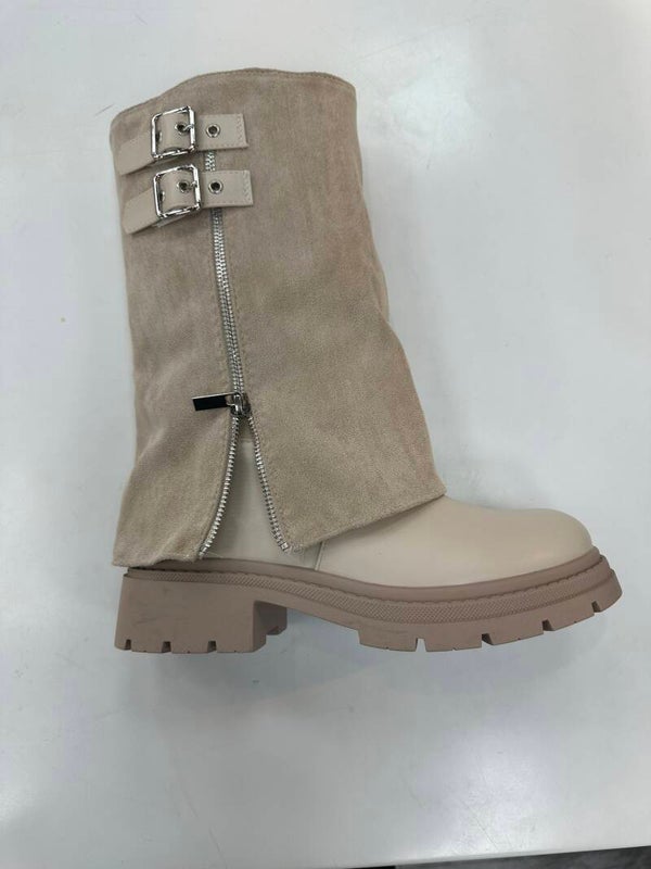 BOOTS ZIP BEIGE