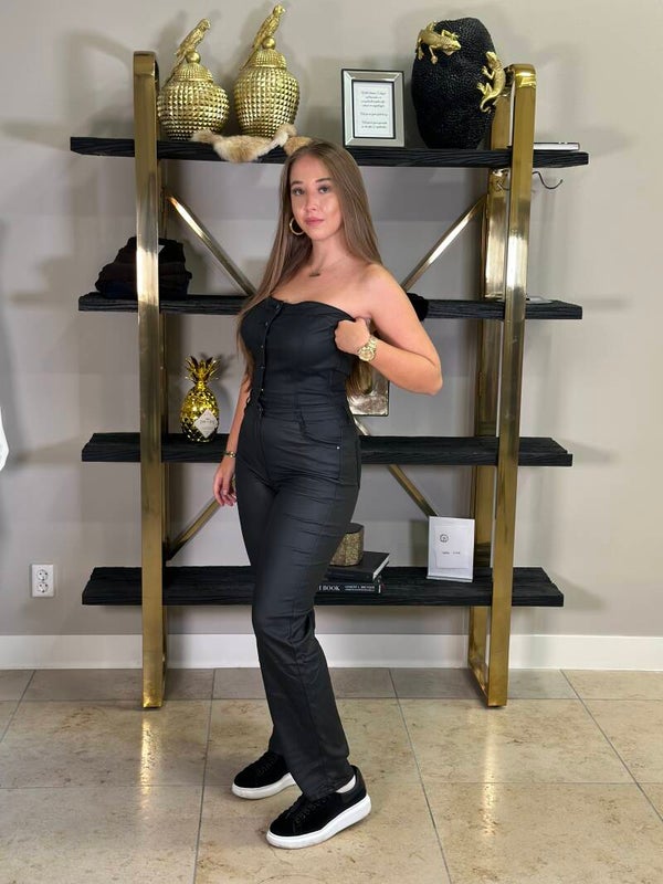 Leren jumpsuit