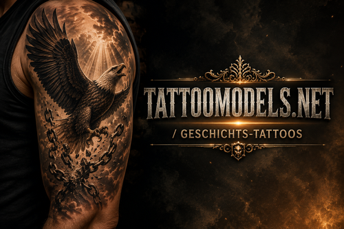Adler sprengt Ketten Tattoo als Symbol für Freiheit, Stärke, Befreiung und einen neuen Lebensabschnitt
