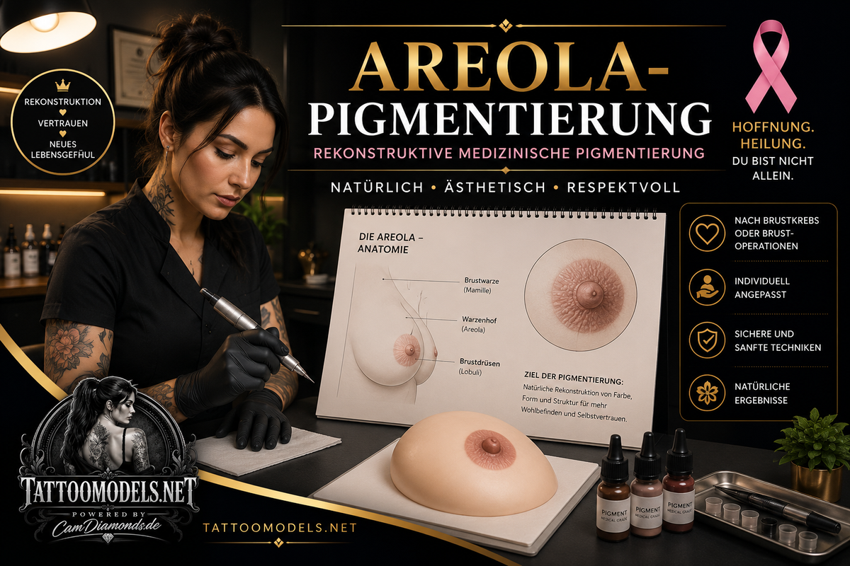 Areola-Pigmentierung nach Brustkrebs oder Brustoperation – rekonstruktive medizinische Pigmentierung auf Tattoomodels.net