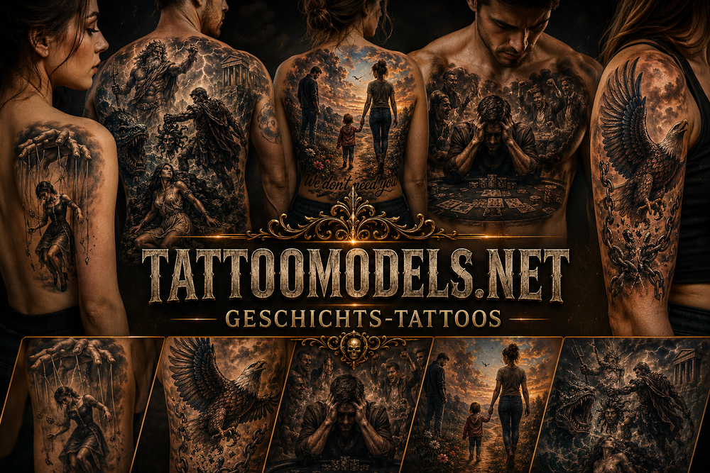 Geschichts-Tattoos mit persönlicher Bedeutung – verschiedene Tattoos erzählen Geschichten über Freiheit, Stärke, Wandel und das eigene Leben