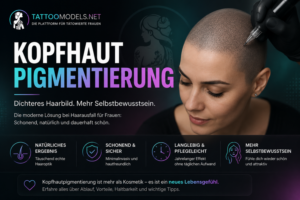 Kopfhautpigmentierung (Scalp Micropigmentation) bei einer Frau – moderne Pigmentierung zur optischen Haarverdichtung bei Haarausfall