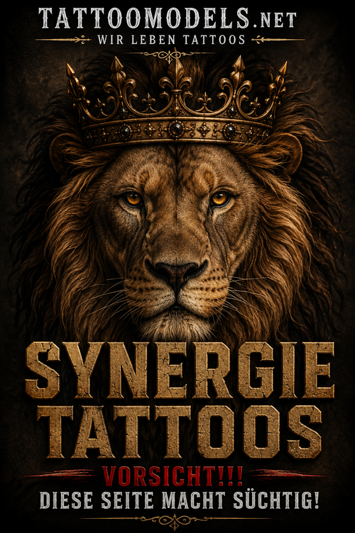 Löwe mit Krone als Synergie Tattoo für Stärke und Souveränität – TattooModels.net