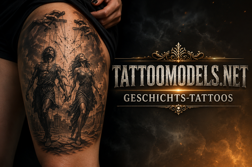 Marionetten Tattoo mit durchtrennten Schnüren als Symbol für Selbstbestimmung Freiheit und Kontrolle über das eigene Leben