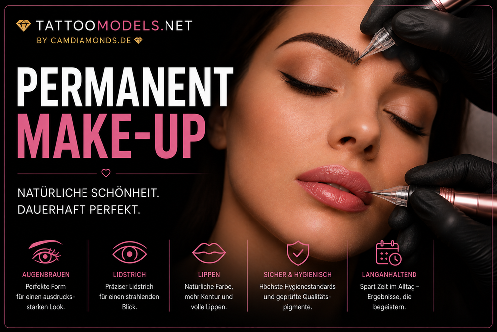 Permanent Make-up und kosmetische Tattoos – professionelle Pigmentierung von Augenbrauen, Lidstrich und Lippen