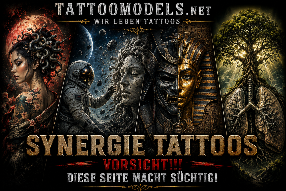 Synergie Tattoos mit kreativen Tattoo-Kombinationen aus unterschiedlichen Themenwelten – TattooModels.net