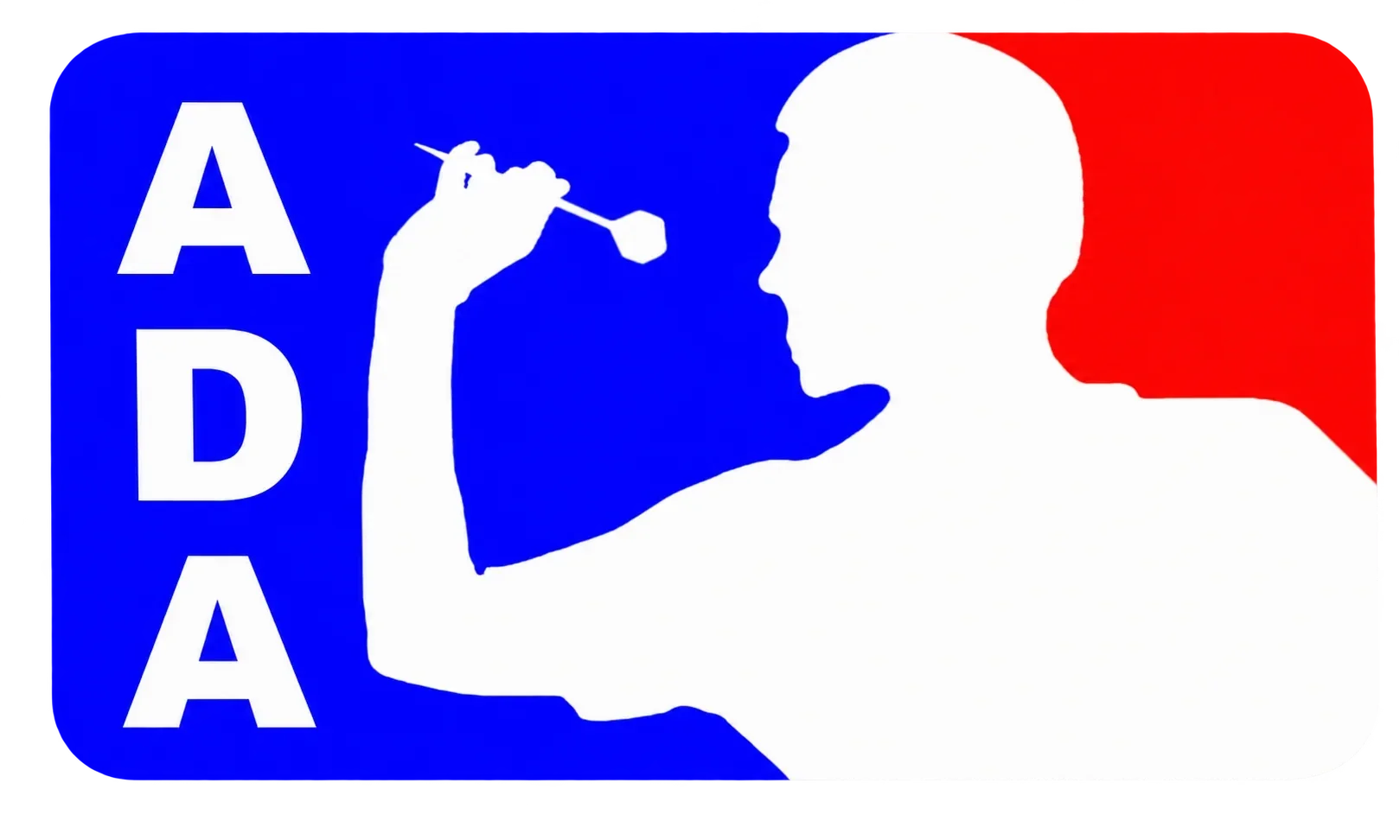 ADA male dart player graphic