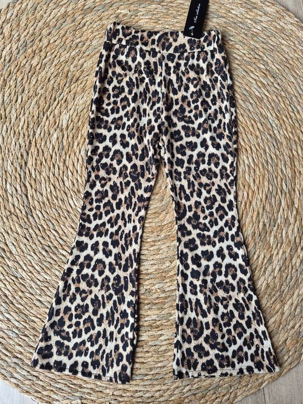 Flared Broek 'Tijgerprint'