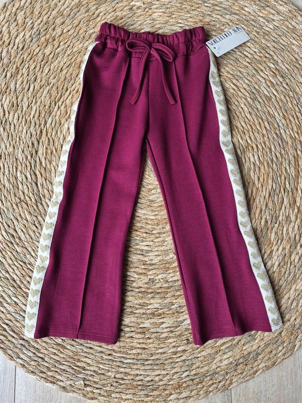 Sporty broek Bordeaux rood