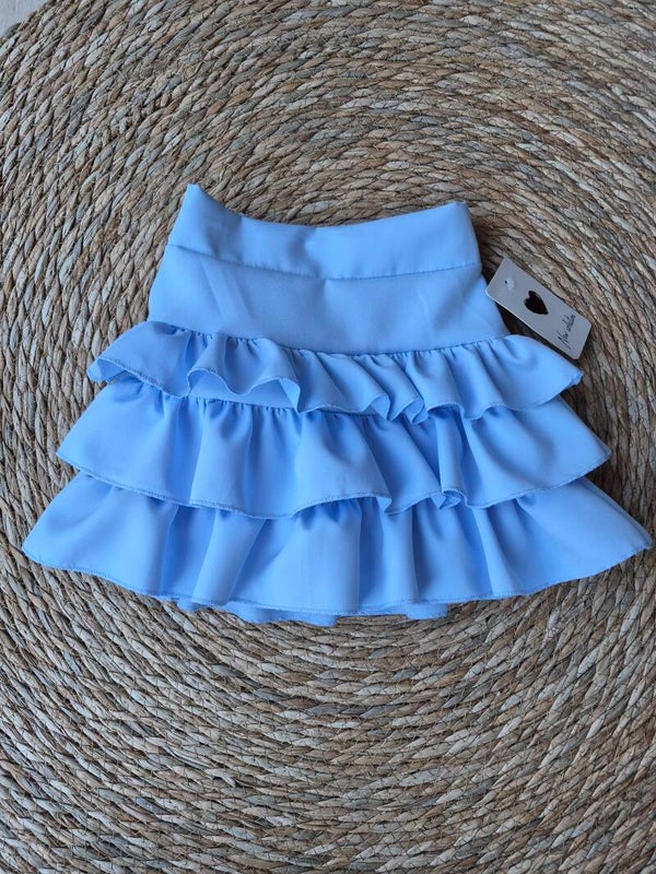 Ruffle Skort lichtblauw