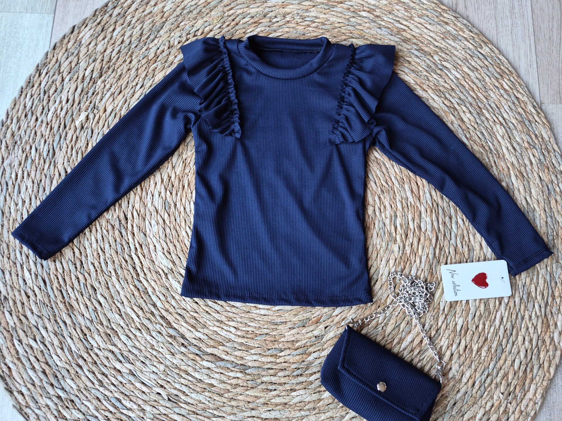 Top met tasje Blauw