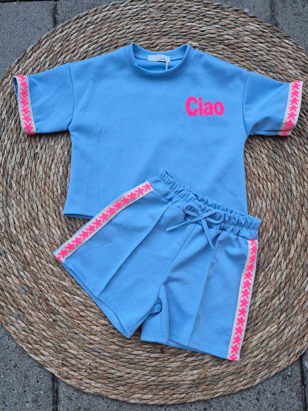 Set "CIAO" babyblauw