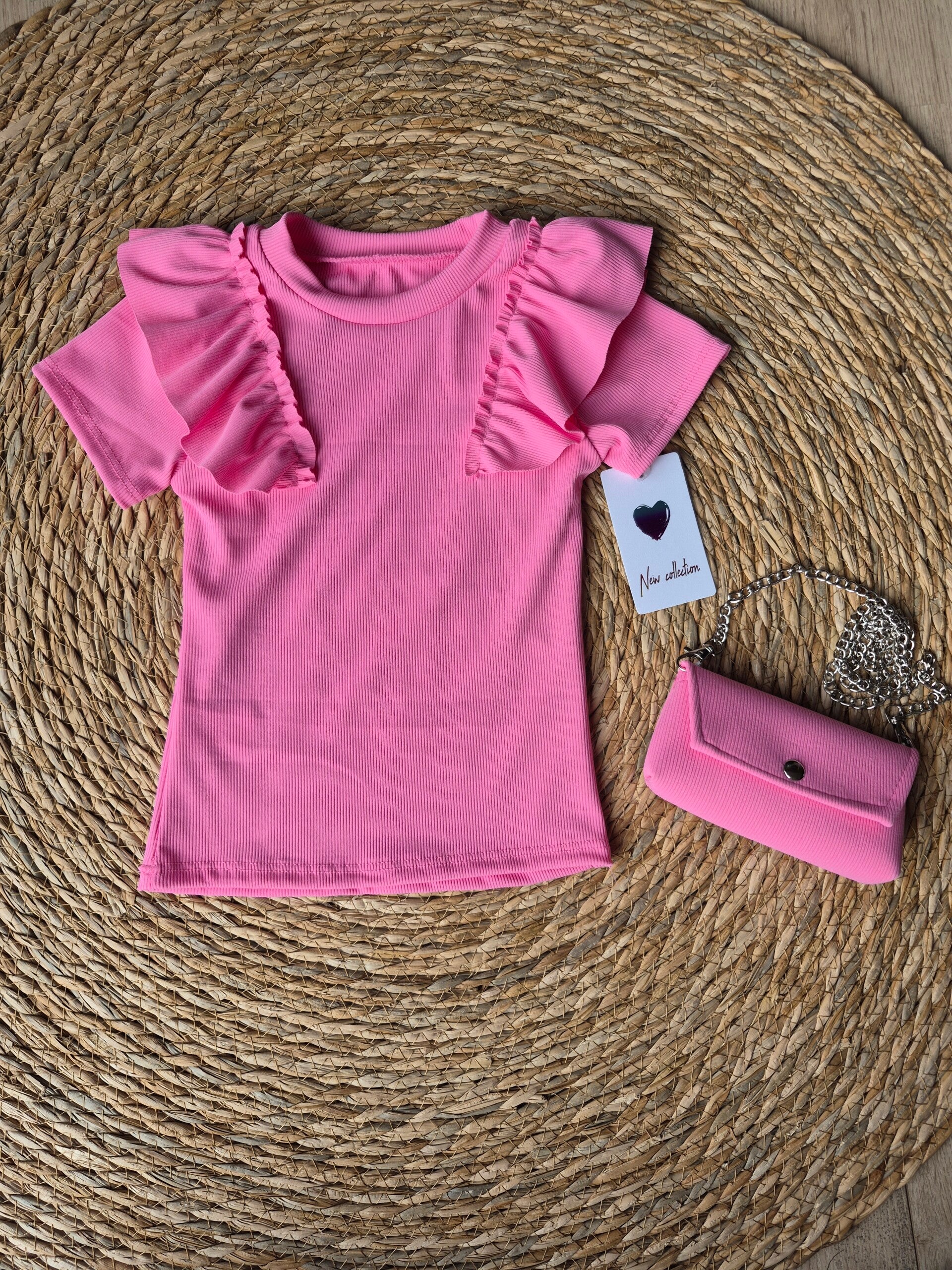Top met tas sweet pink