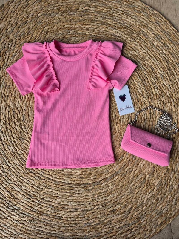 Top met tas sweet pink