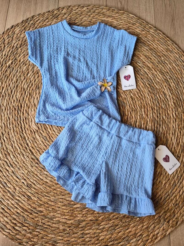 "Ibiza" set bloem blauw