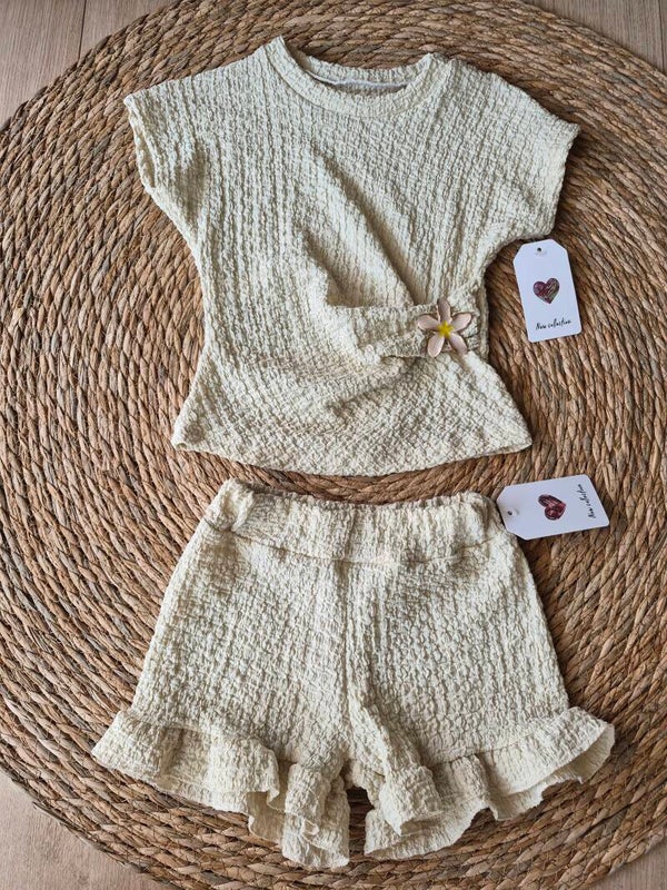 "Ibiza" set bloem beige