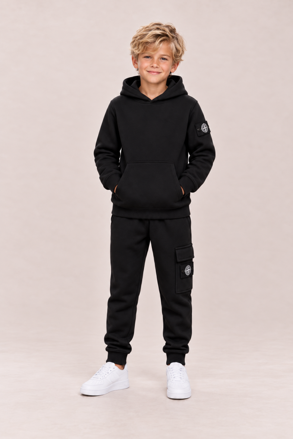 Set zwart met hoodie