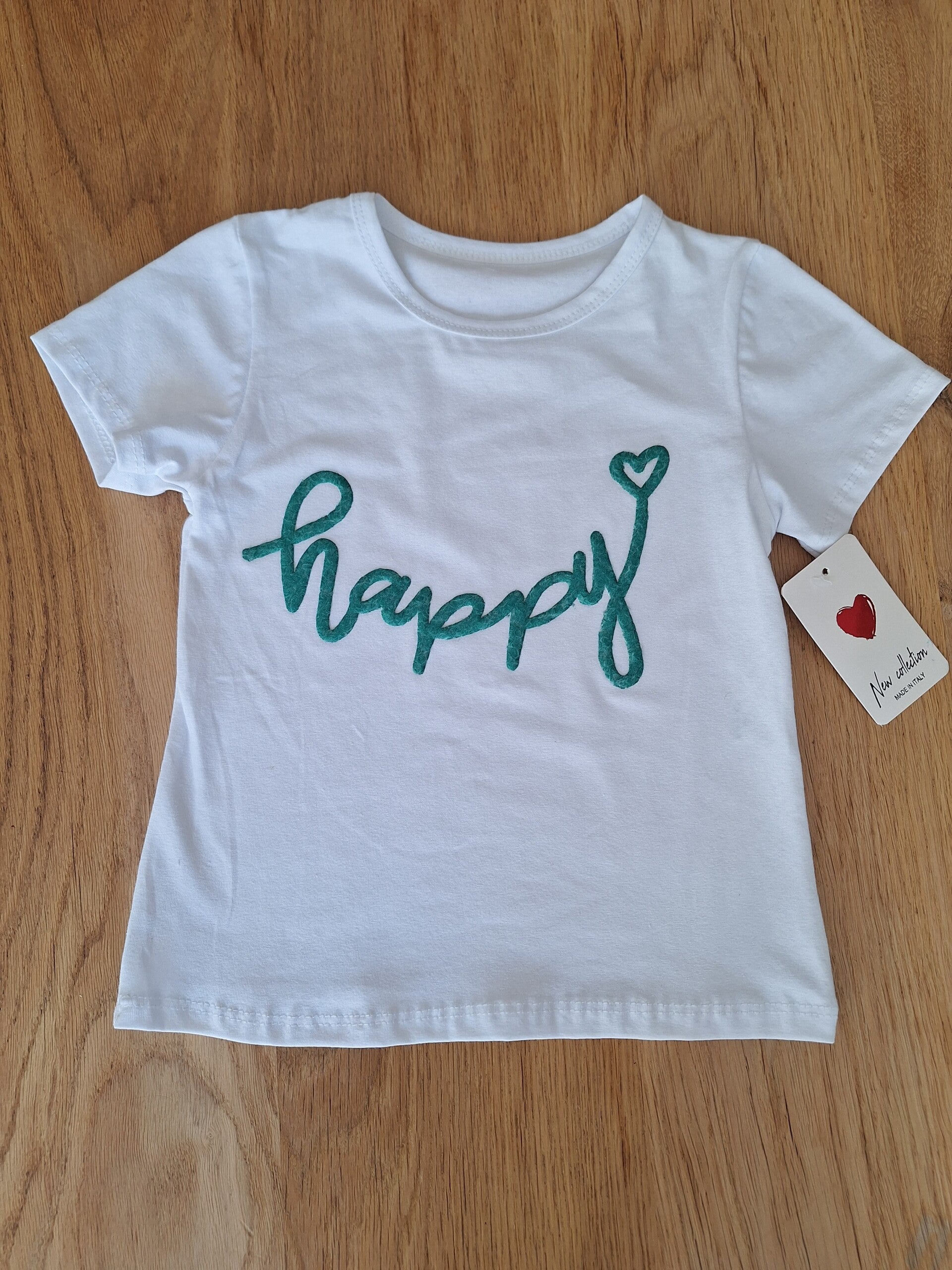 Shirt ''Happy''groen