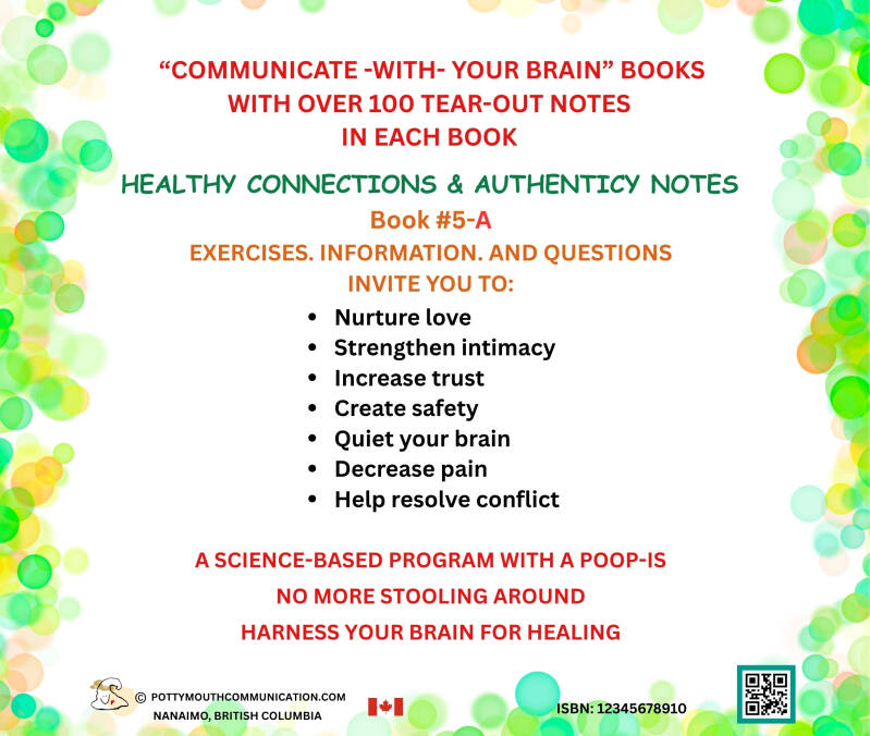 Potty Mouth Healthy Connection & Authenticity Notes Notes back cover book 5A