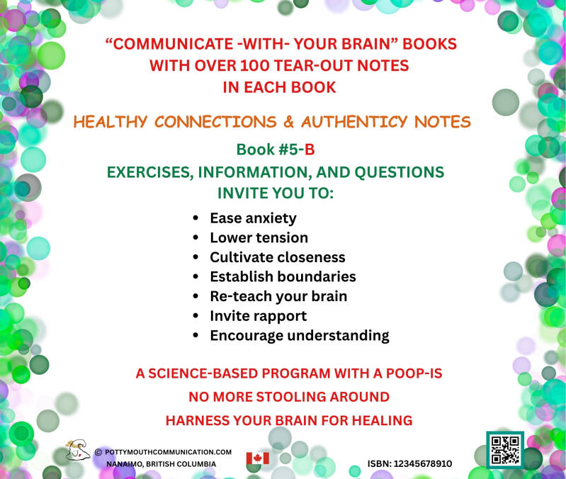 Potty Mouth Healthy Connection & Authenticity Notes Notes back cover book 5B