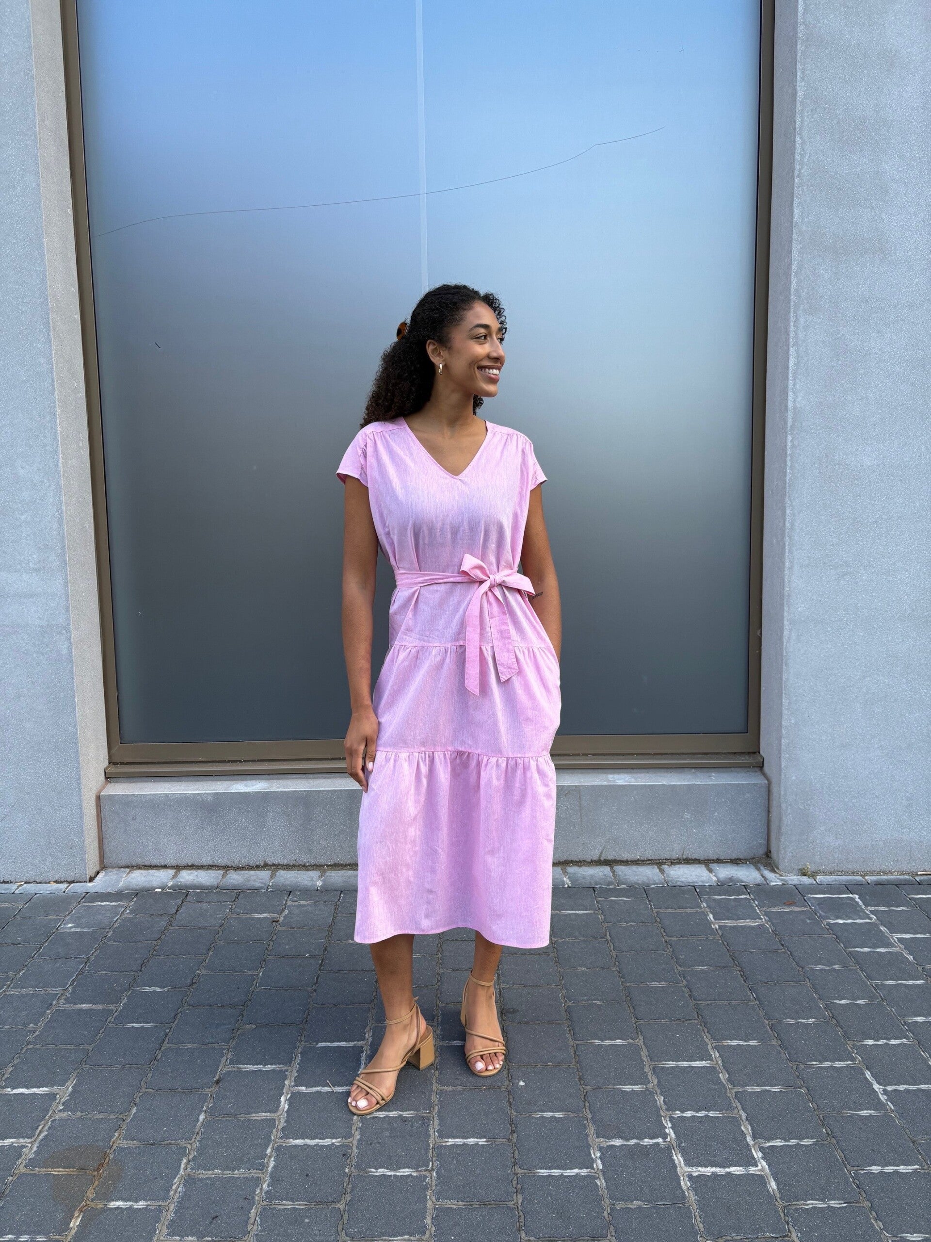SCAPA FLOW DRESS BIANCA 2 KLEUREN: PINK/LT BLEU