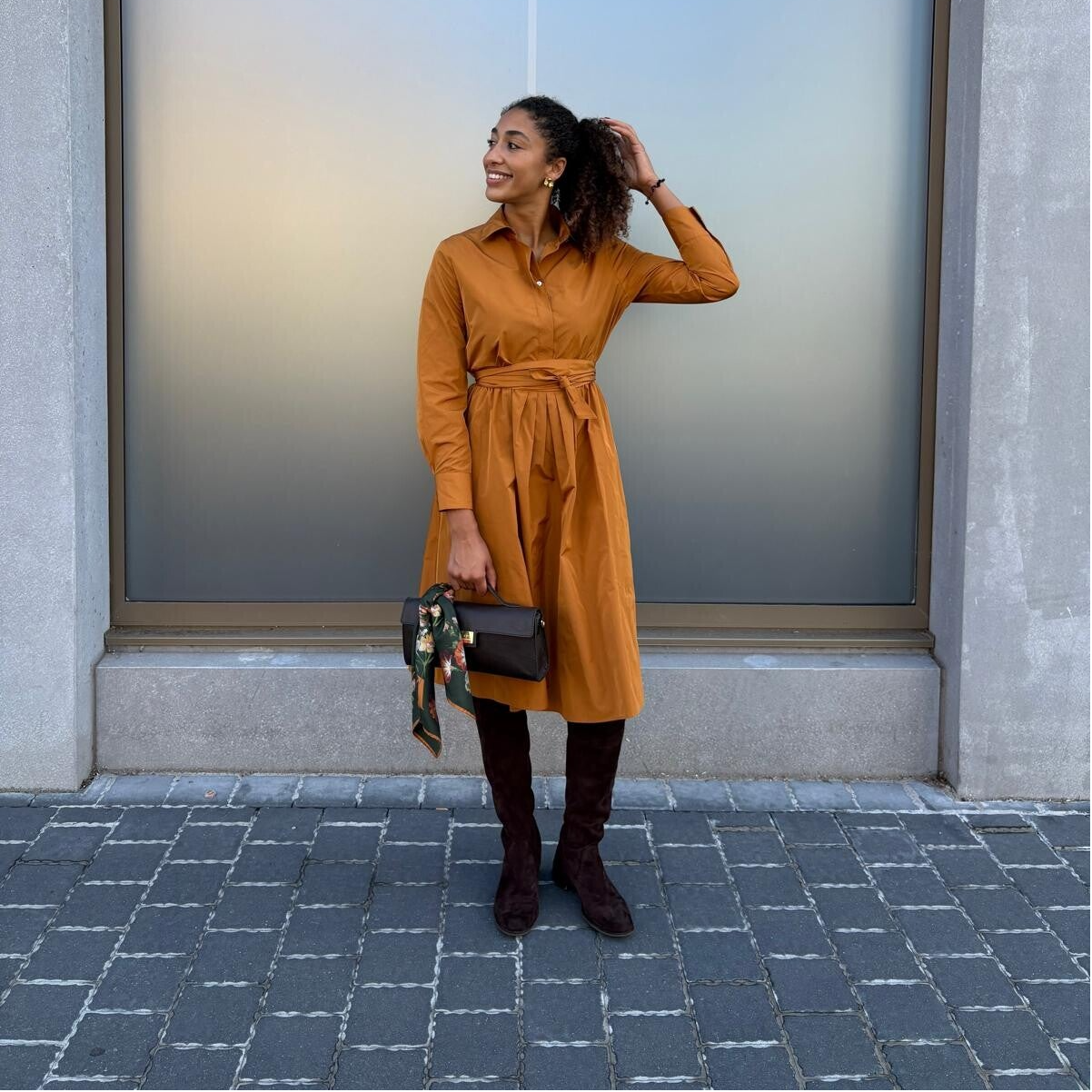 SCAPA DRESS SERINA OCRE
