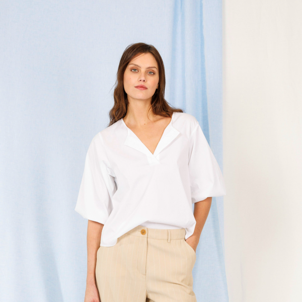 SCAPA FLOW SHIRT CYAAN WHITE