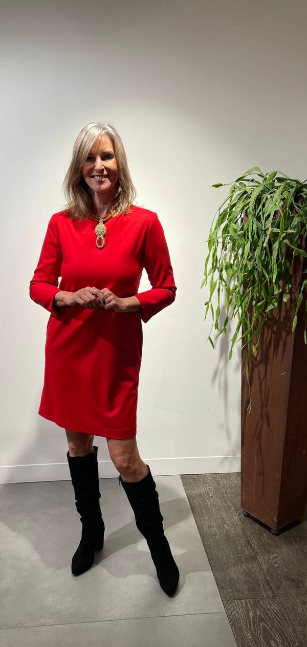 SCAPA DRESS MOONLIGHT RED