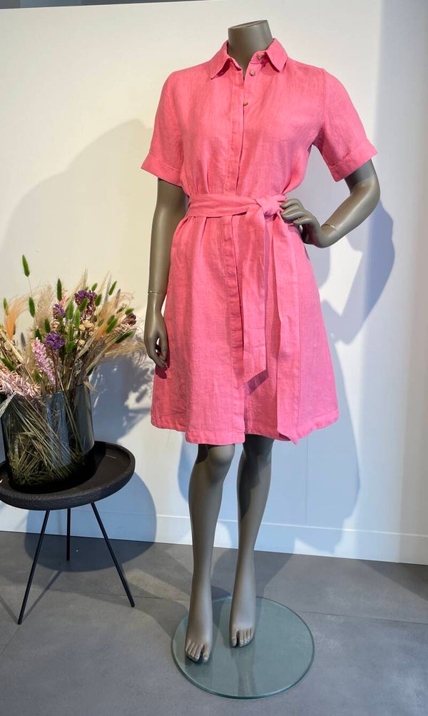 SCAPA DRESS WANDA FUSHIA (ook in mintgroen en beige)