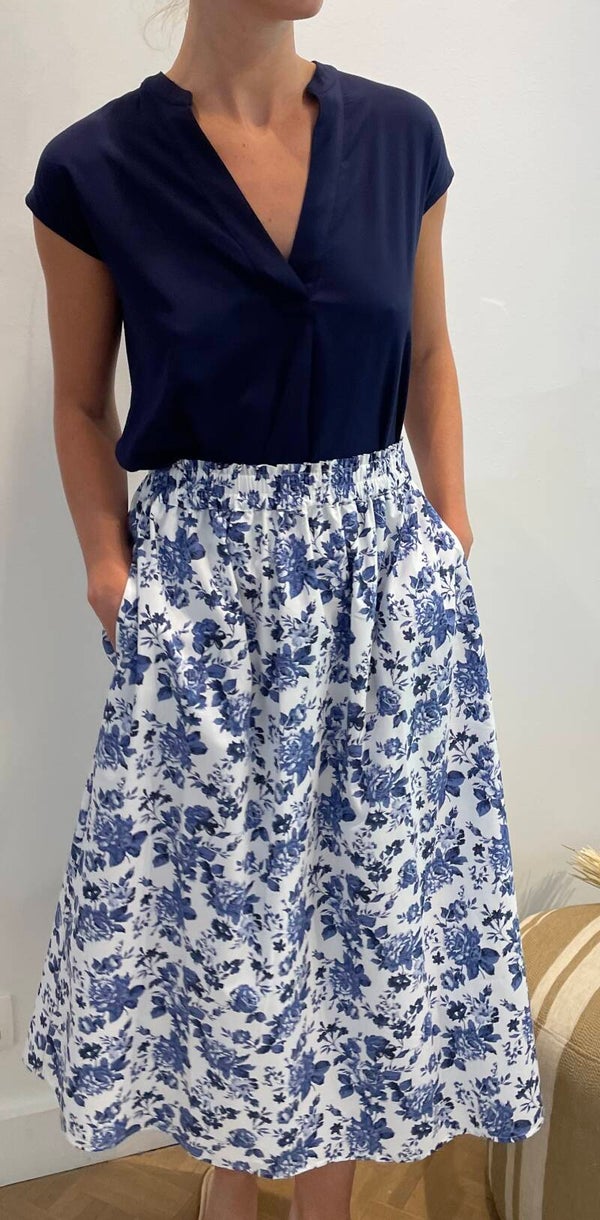 SCAPA FLOW SKIRT CHEYENNE NAVY