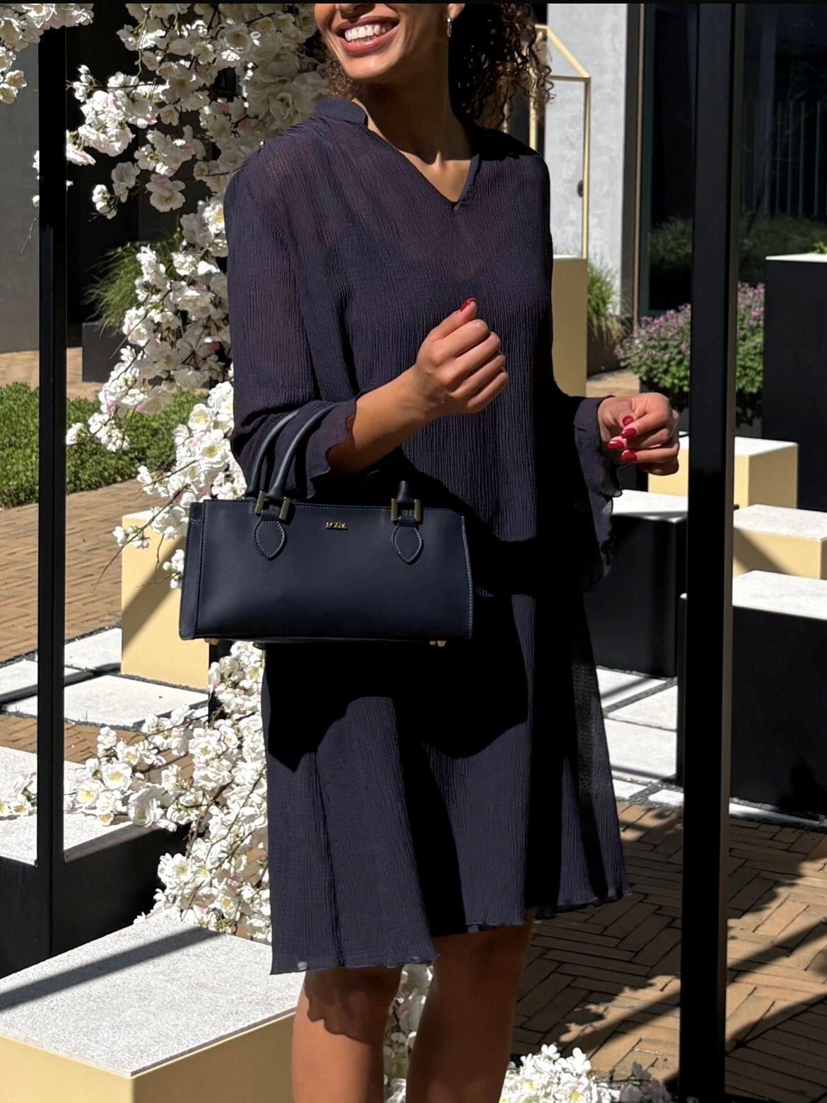 SCAPA HANDBAG 210690: 2 KLEUREN     DK NAVY/WIT