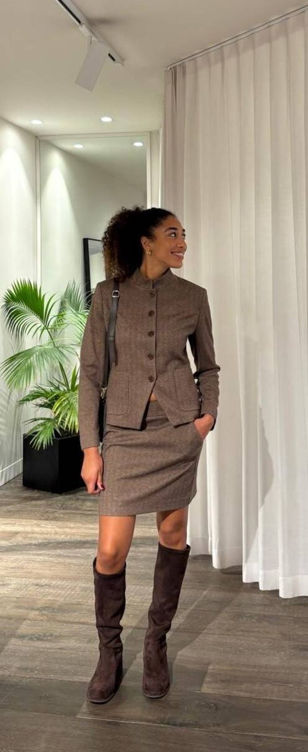 SCAPA FLOW SKIRT MIKI BROWN