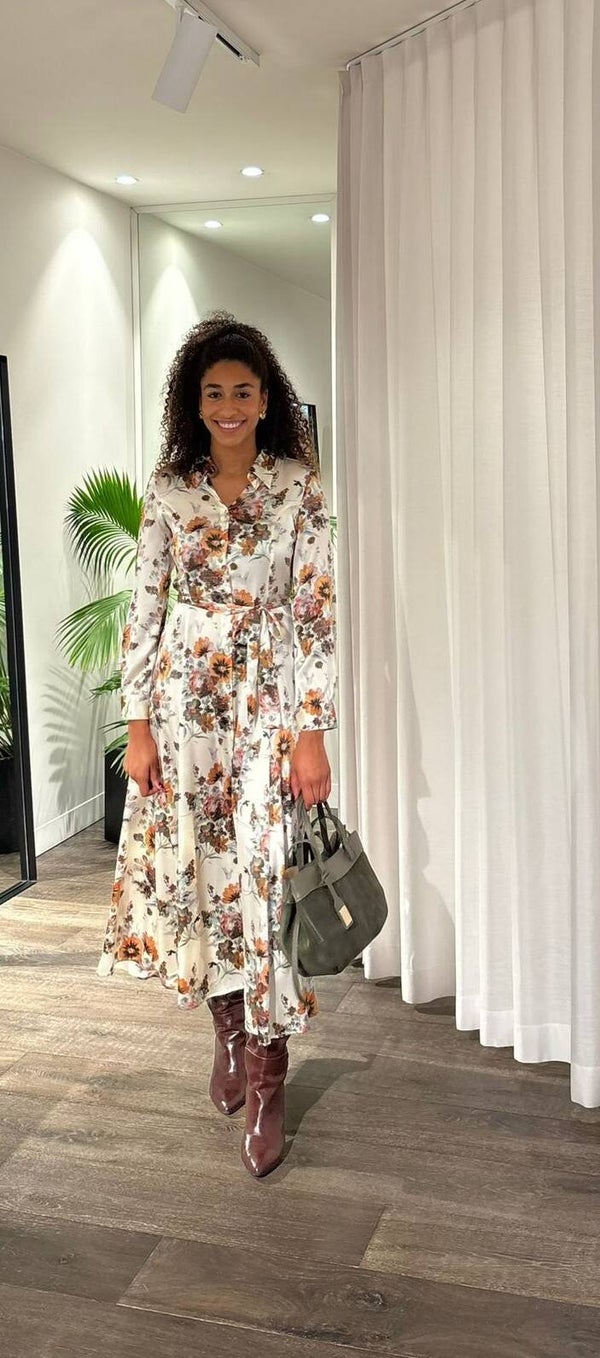SCAPA DRESS CHARLIE OFF WHITE