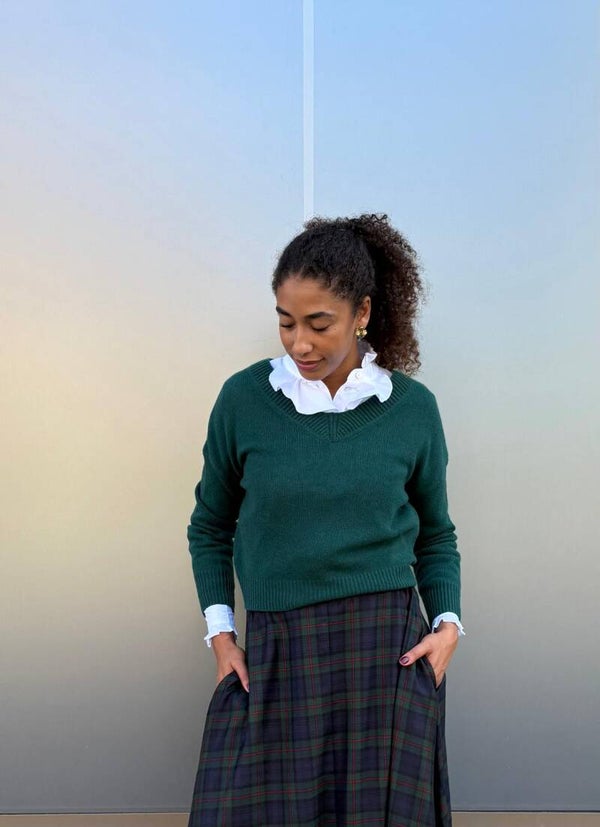 FFC PULL 1602 :  2 KLEUREN  DARK GREEN en BROWN
