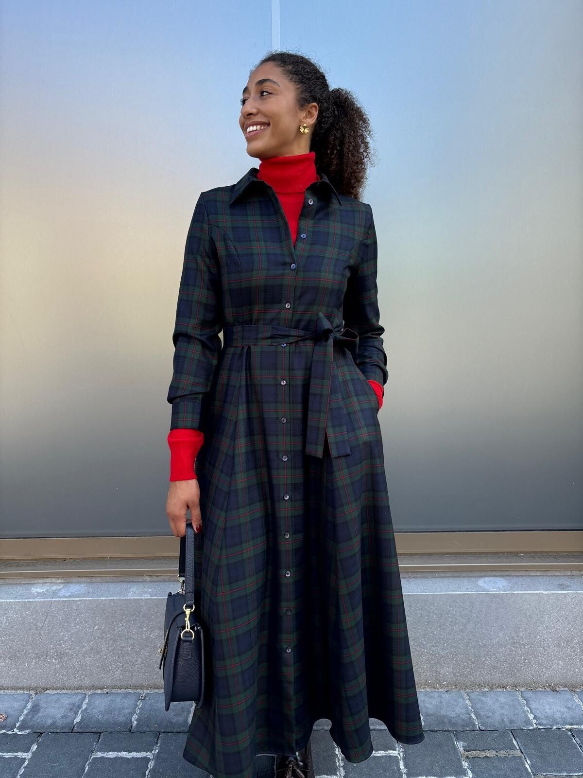 SCAPA DRESS CHARLIE NAVY