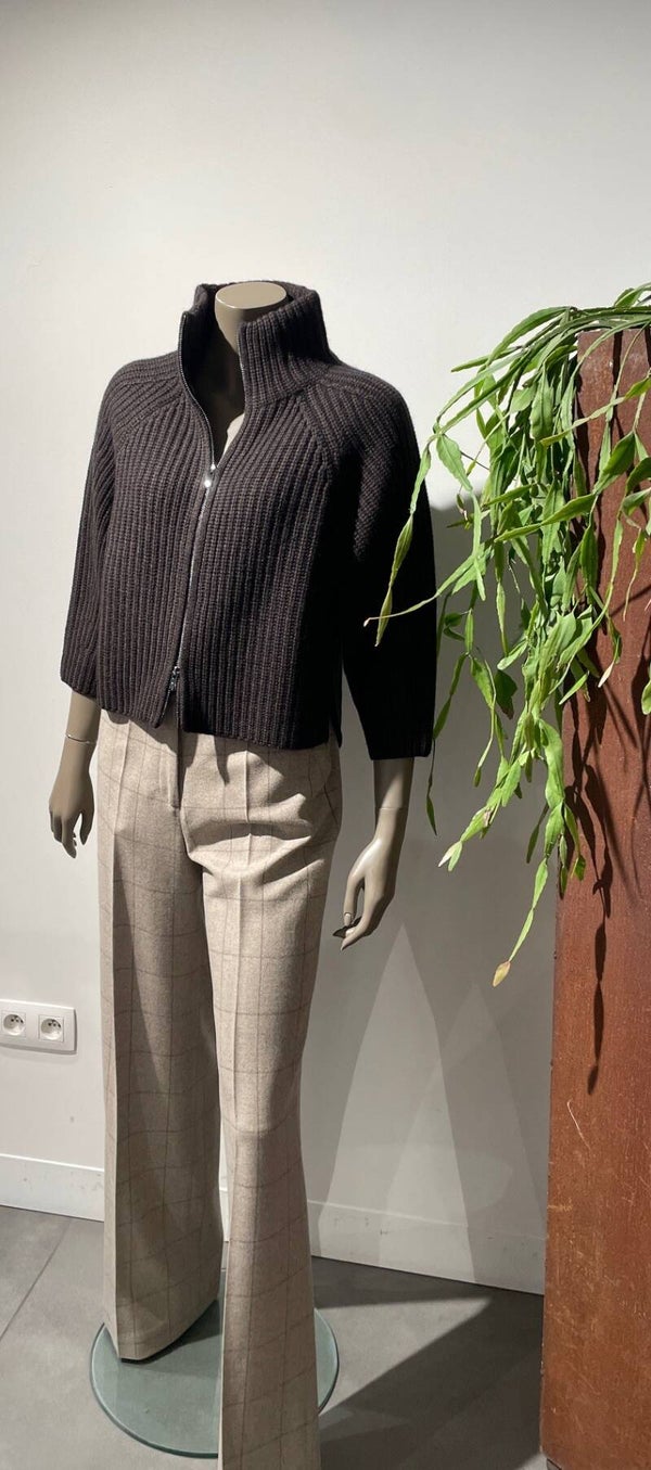 FFC CARDIGAN 16016 2 kleuren BROWN en DK GREEN