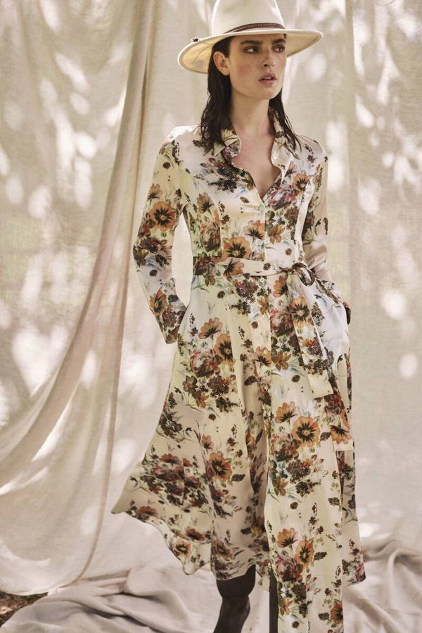 SCAPA DRESS CHARLIE OFF WHITE