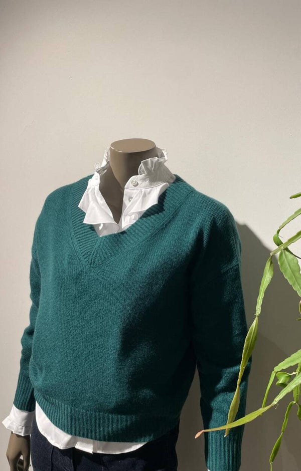 FFC PULL 1602 :  2 KLEUREN  DARK GREEN en BROWN