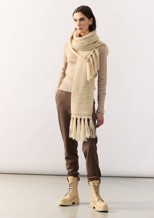 SCAPA FLOW SCARF LIME 2 kleuren: BEIGE en KHAKI