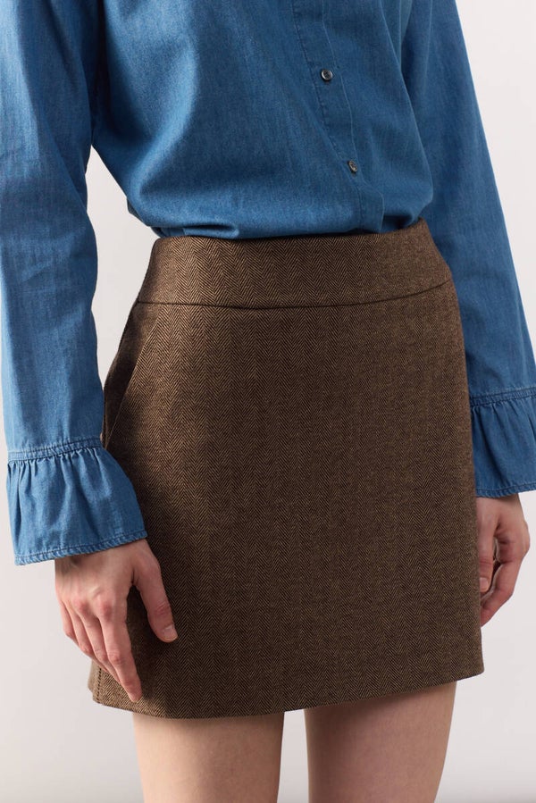 SCAPA FLOW SKIRT MIKI BROWN