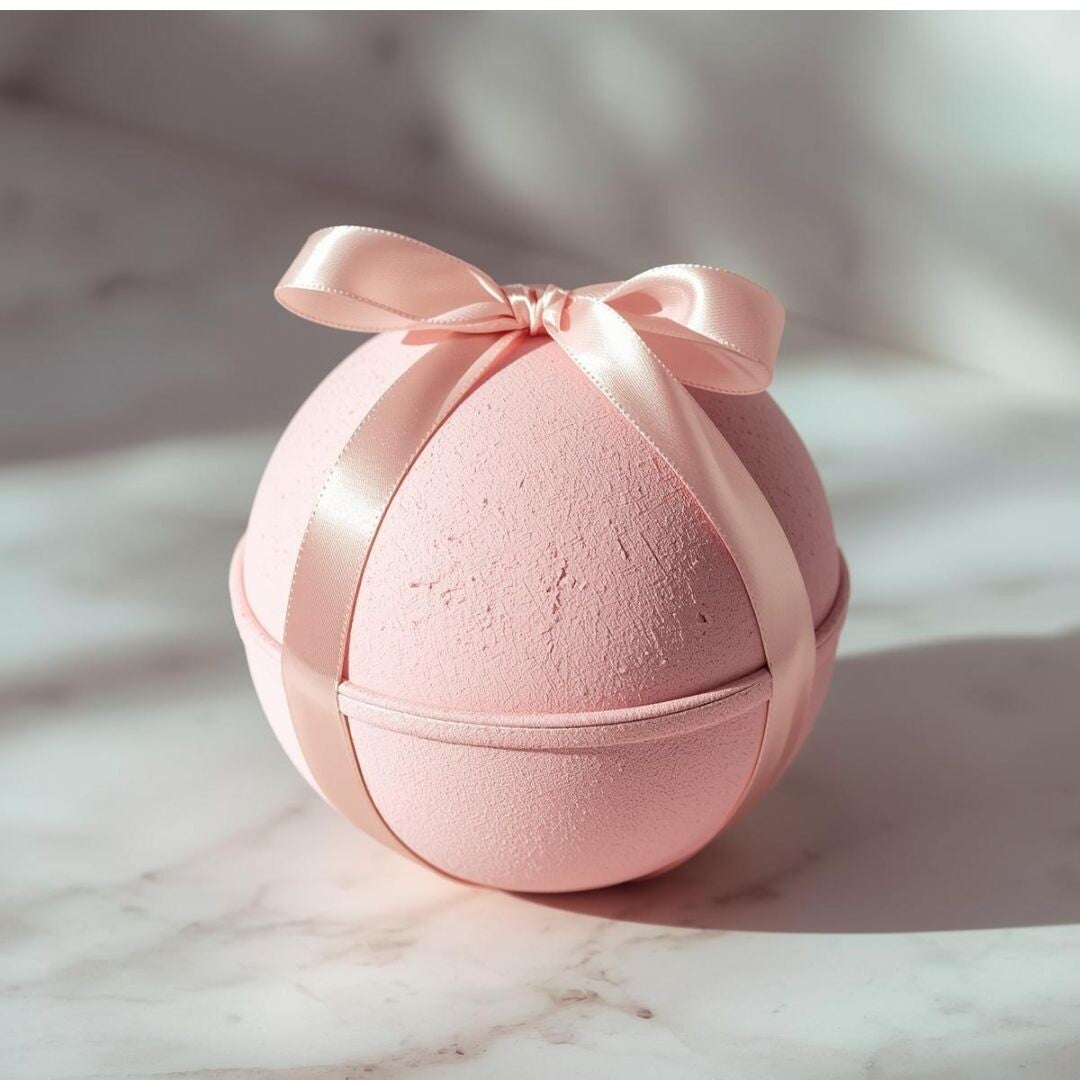 Badebombe XXL Rosa - Geschenk für Wellness und Entspannung