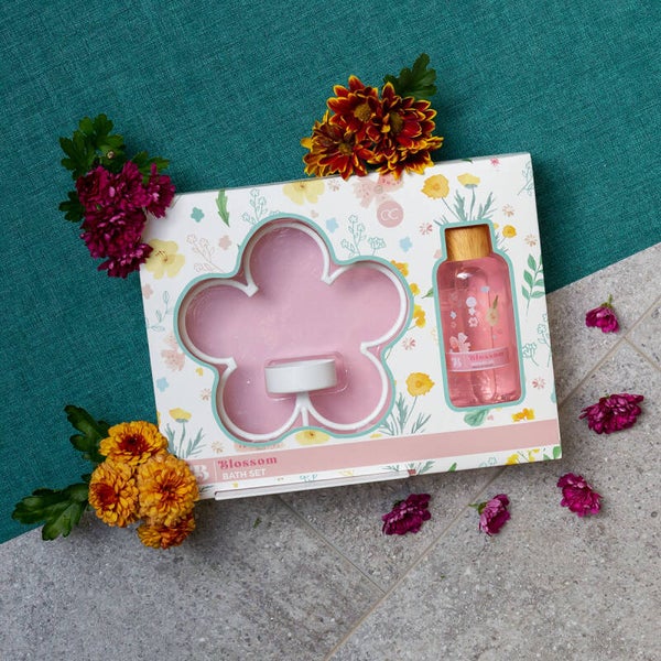 Geschenkset BLOSSOM mit Kerzenständer